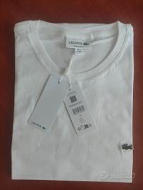 T-shirt uomo Lacoste tg 7/XXL colore bianco, 