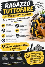 RAGAZZO TUTTOFARE – DISPONIBILE NEL WEEKEND 🛠️