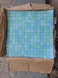 mosaico in vetro su Rete per piscina e bagno 