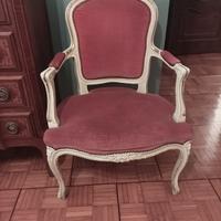 poltroncine in legno decorato 