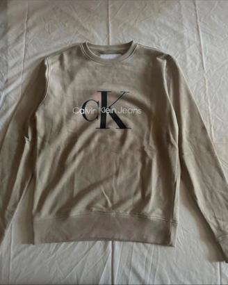 Felpa Calvin Klein Jeans Beige