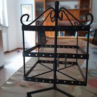 Espositore Porta Orecchini e portagioie Stand nero