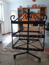 Espositore Porta Orecchini e portagioie Stand nero