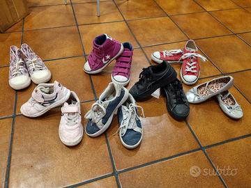 lotto 8 paia scarpe bambina marca vero stock