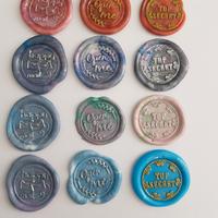 set sigilli ceralacca scrapbooking Happy mail