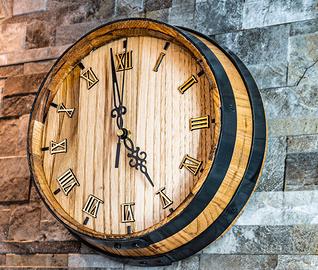 Orologio da parete artigianale in legno 