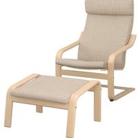 Poltrona e poggia piedi POANG Ikea DIVANO 4 POSTI