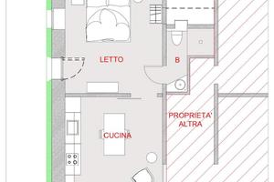 Monolocale arredato per una persona, PEDEMONTANA