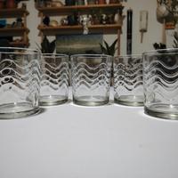 set 5 bicchieri vetro 