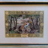 Stampa in stile neoclassico raffigurante scena mit