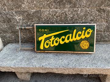Insegna luminosa vintage Totocalcio CONI
