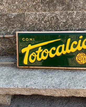 Insegna luminosa vintage Totocalcio CONI