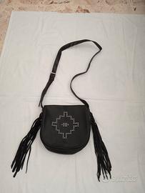 Borsetta a tracolla nera borchie frange Terranova 