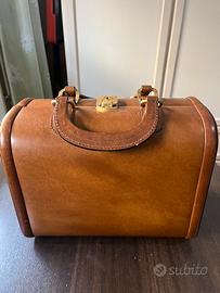 Beauty case rigido  artigianale, In vera pelle