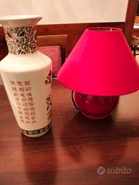 vaso cinese e lampada 
