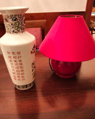 vaso cinese e lampada 