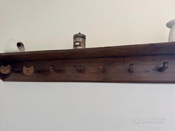 Appendiabiti da parete in legno
