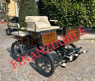 Carrozza per cavalli wagonet per doppio pony