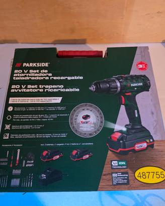 TRAPANO PARKSIDE  2 BATTERIE E ACCESSORI 