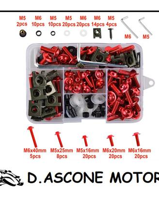 KIT VITI ALLUMINIO UNIVERSALI ROSSO