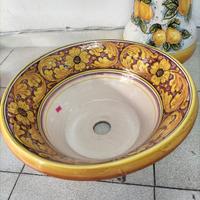 lavabo in ceramica decorato a mano 