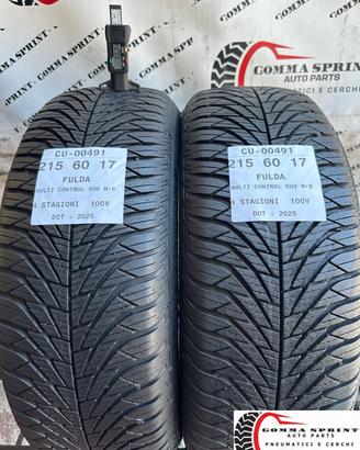 2 PNEUMATICI 215/60 R17 FULDA ESTIVE 75%