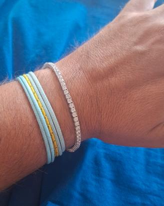 bracciale tennis argento 