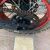 cerchio 12 pit bike rosso fuoco con disco
