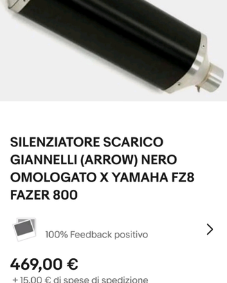 Scarico Giannelli (Arrow) per Yamaha Fazer e FZ8