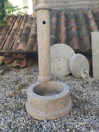 Fontana porta-rubinetto in Granito Rosa Naturale