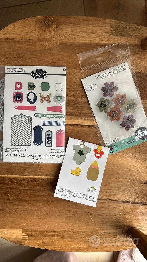 Sizzix 665189-Set di Fustelle Thinlits, 5 Pezzi, Carta Plastica, Multicolore, taglia unica