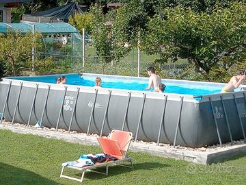 Piscina intex fuori terra 7,44 x 2,44 m. H 1,40
