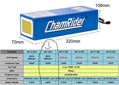 Batteria 36v 13 ah
