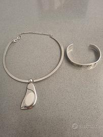 Set collana girocollo e bracciale messicano rigido