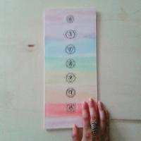 7 chakra tavola per meditazione fatta a mano