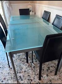 Tavolo cristallo opaco "Tonin"