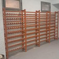 scaffale porta bottiglie in legno