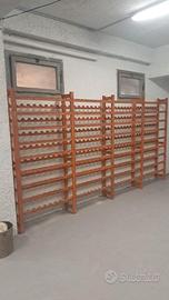 scaffale porta bottiglie in legno