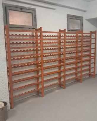 scaffale porta bottiglie in legno