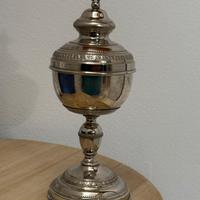 Antica pisside coppa in argento