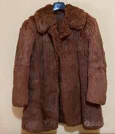 Giacca Cappotto Pelliccia Marrone 44 Classico Chic