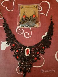 collana ed orecchini/ Dark