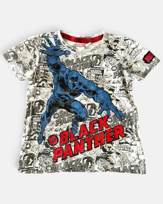 T-Shirt Black Panther Marvel Bambino 100% Cotone