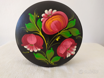 Scatola legno russa dipinta a mano