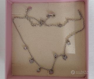 Collana Girocollo con cuori e zirconi Mabina