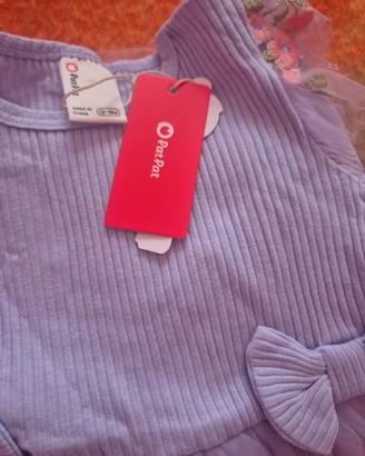 Vestitino elegante bimba color lilla 