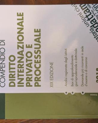 compendio diritto internazionale privato Simone 