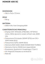HONOR 400 5G - Midnight Black - NUOVO IMBALLATO
