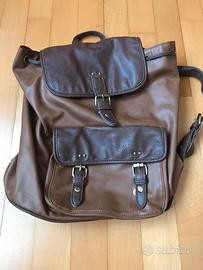 Zaino vintage in ecopelle marrone