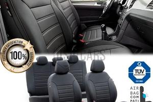 COPRISEDILI Per VW Golf 7 SU MISURA in PELLE Nera